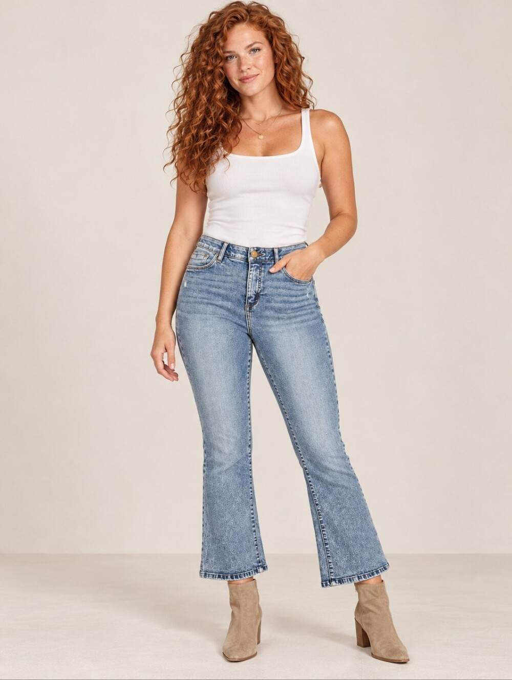 ❤️ DEMOCRACY AB SOLUTION HIGH RISE CROP ITTY BITTY FLARE JEANS, 10 (30)